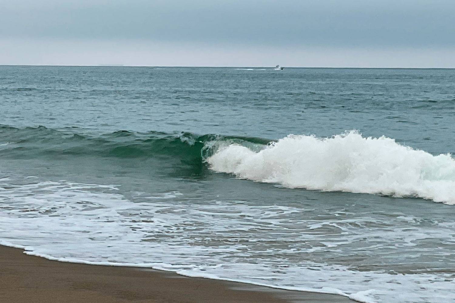 Wave along the shore in Zuma beach