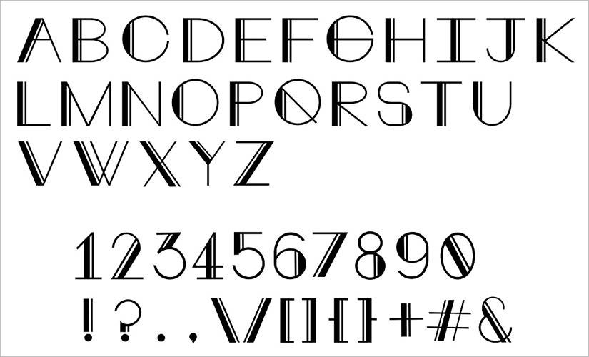 Creating A Font: Perpendicular Graphic