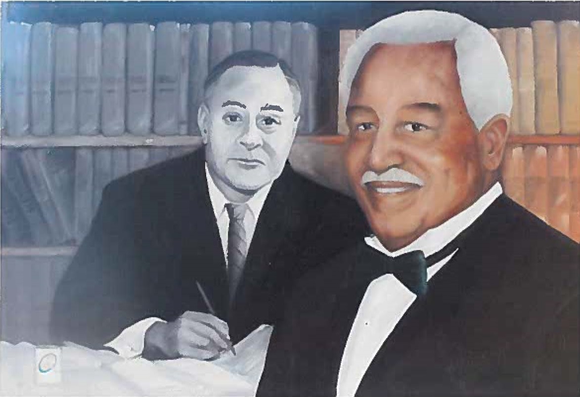 Painting of Dr. Quinn and Ralph Bunche