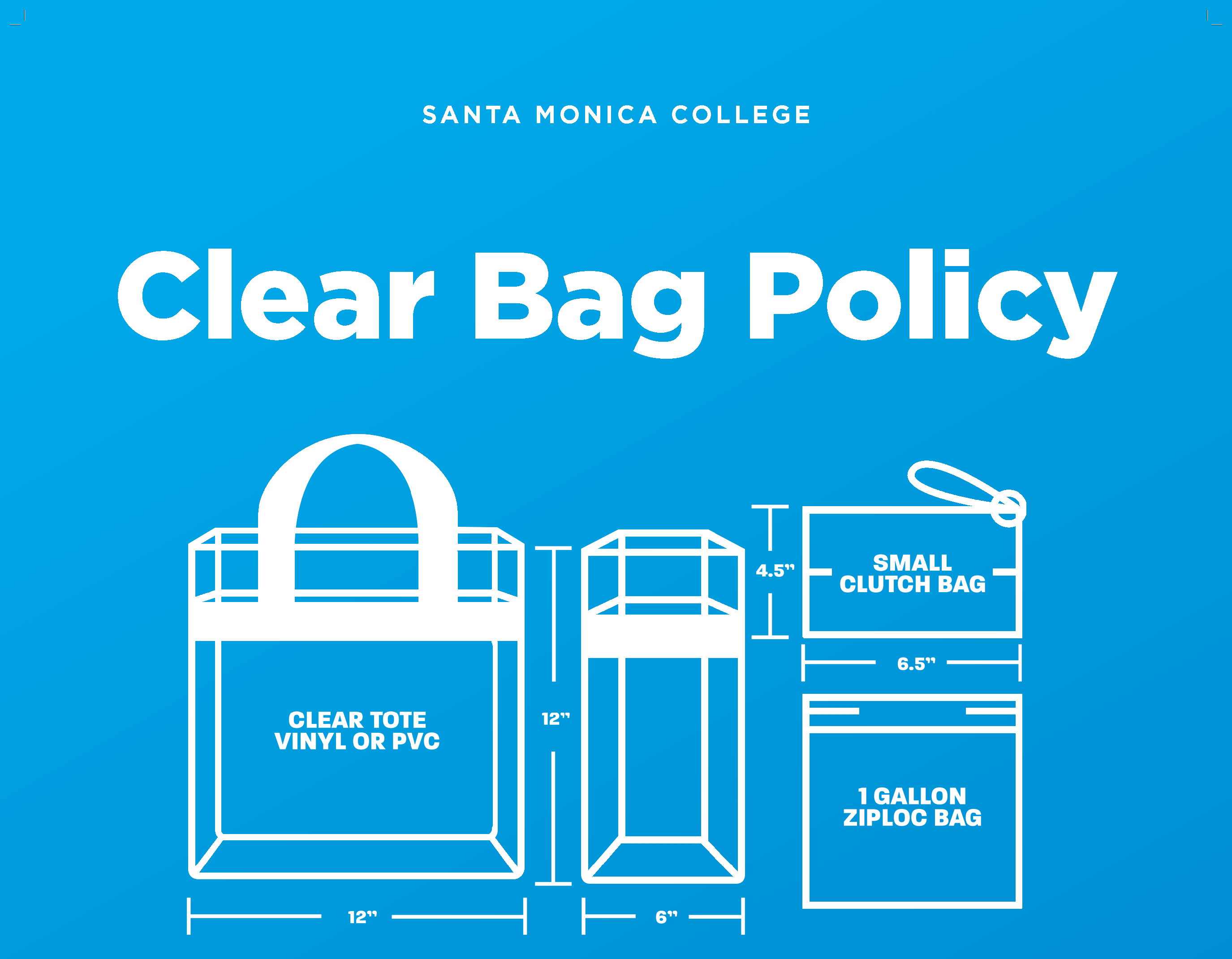 Clear Bag Policy image Clear Bag Policy - Measurement of types of bags