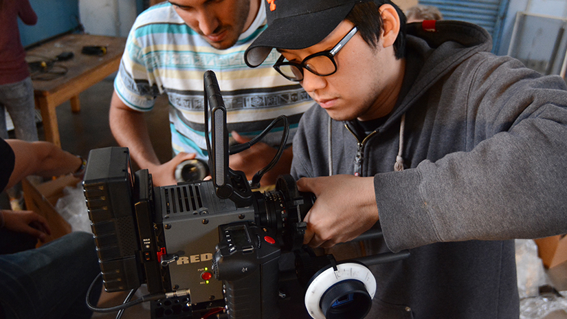 2 Students working on RED Camera