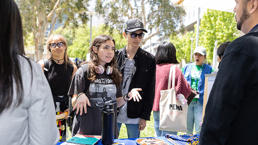 Images from a college fair at Santa Monica College. According to 2023-2024 data released by the University of California (UC) Information Center, SMC transferred more students to the UC system than any other California community college—for 34 consecutive years now.