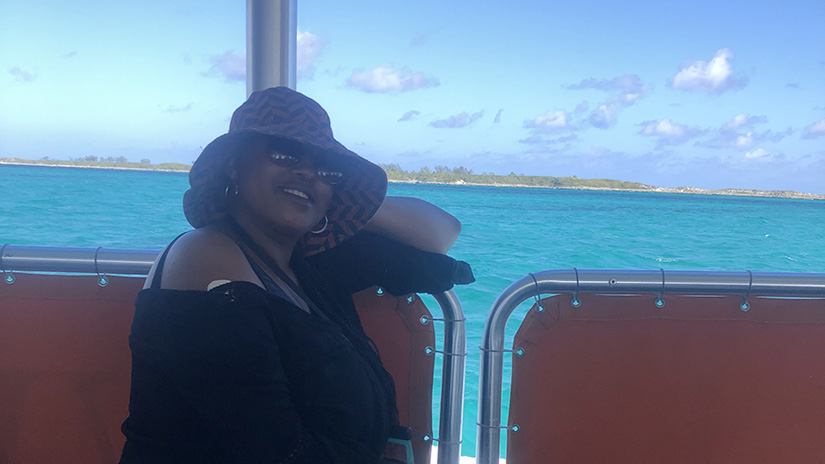 Michaela in the Bahamas