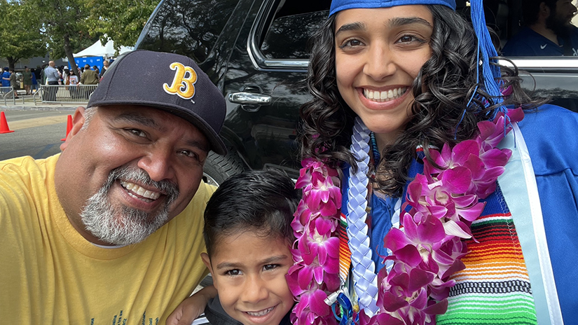 Jose with SMC student Elizabeth Ortega and her firstborn