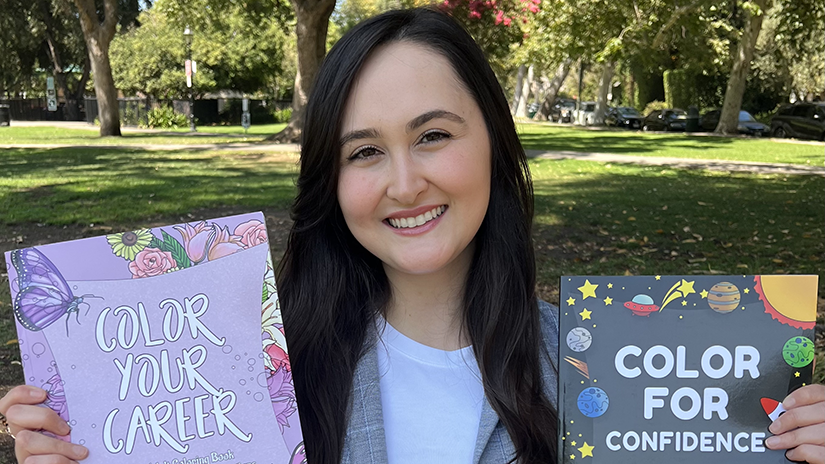 Jessica with both books