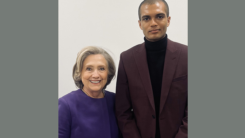 Hunter Doradea with Former US Secretary of State Hillary Clinton