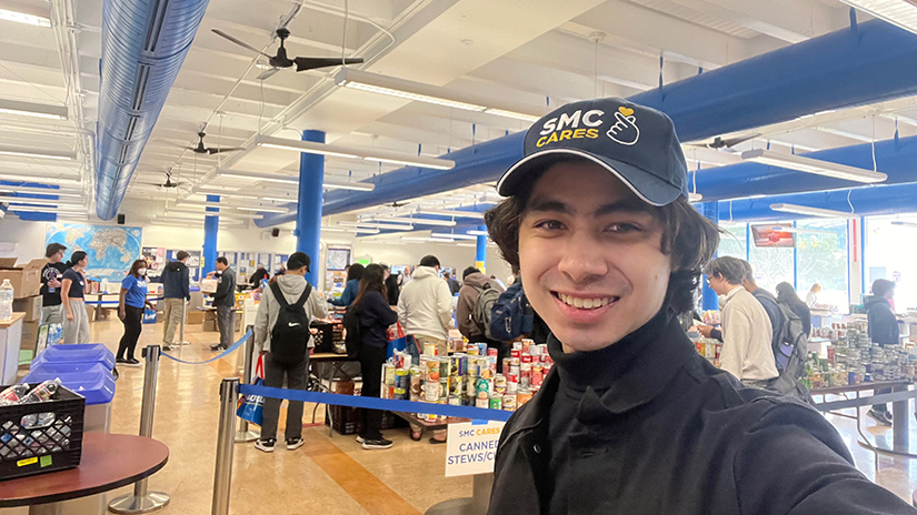 David demonstrating the SMC Cares spirit