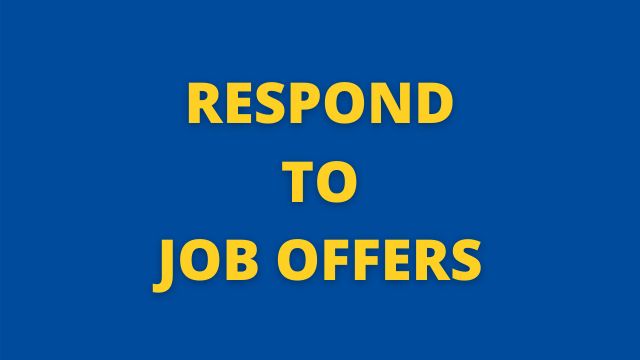 Respond to Job Offers 