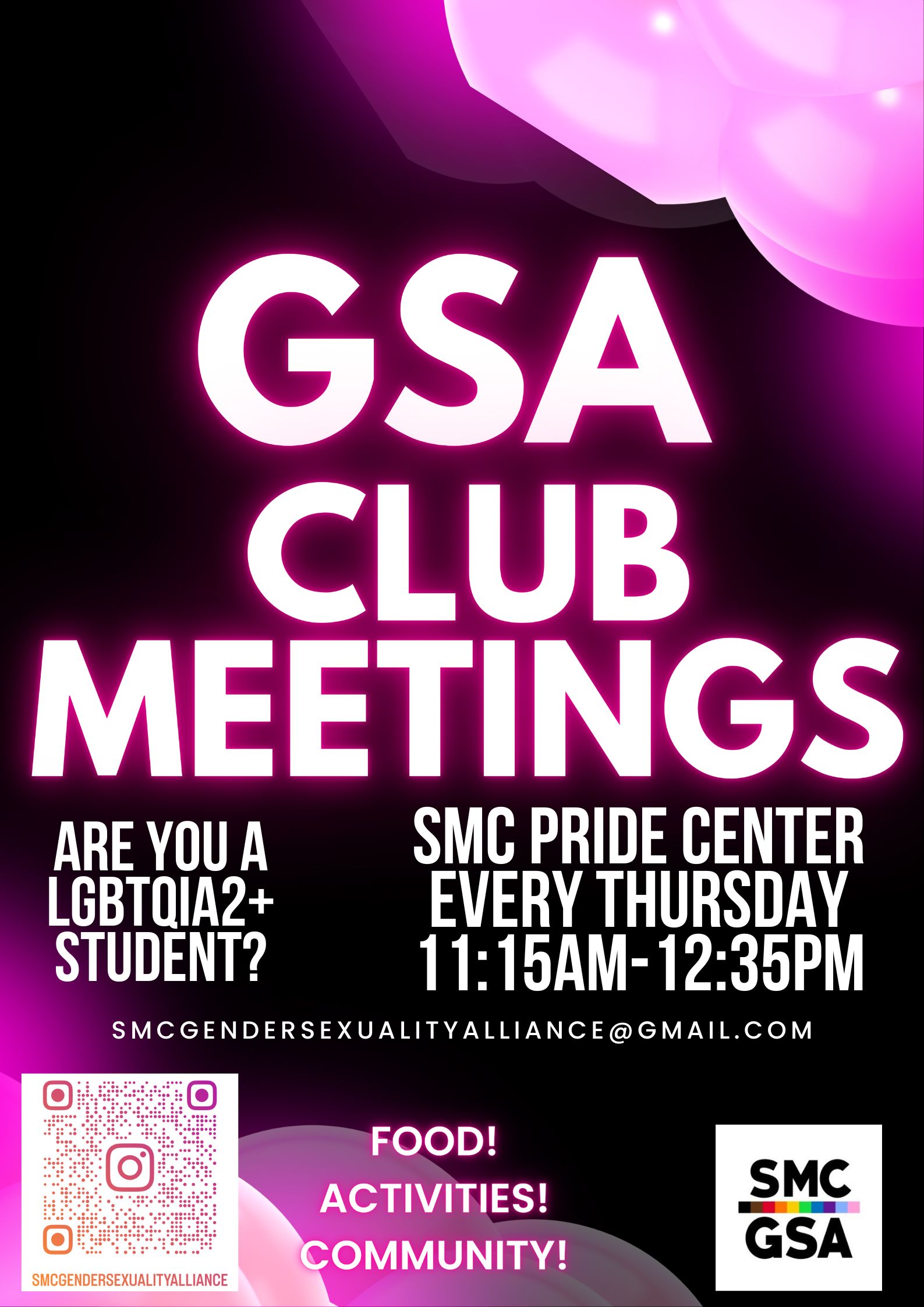 Flyer advertising GSA Meetings