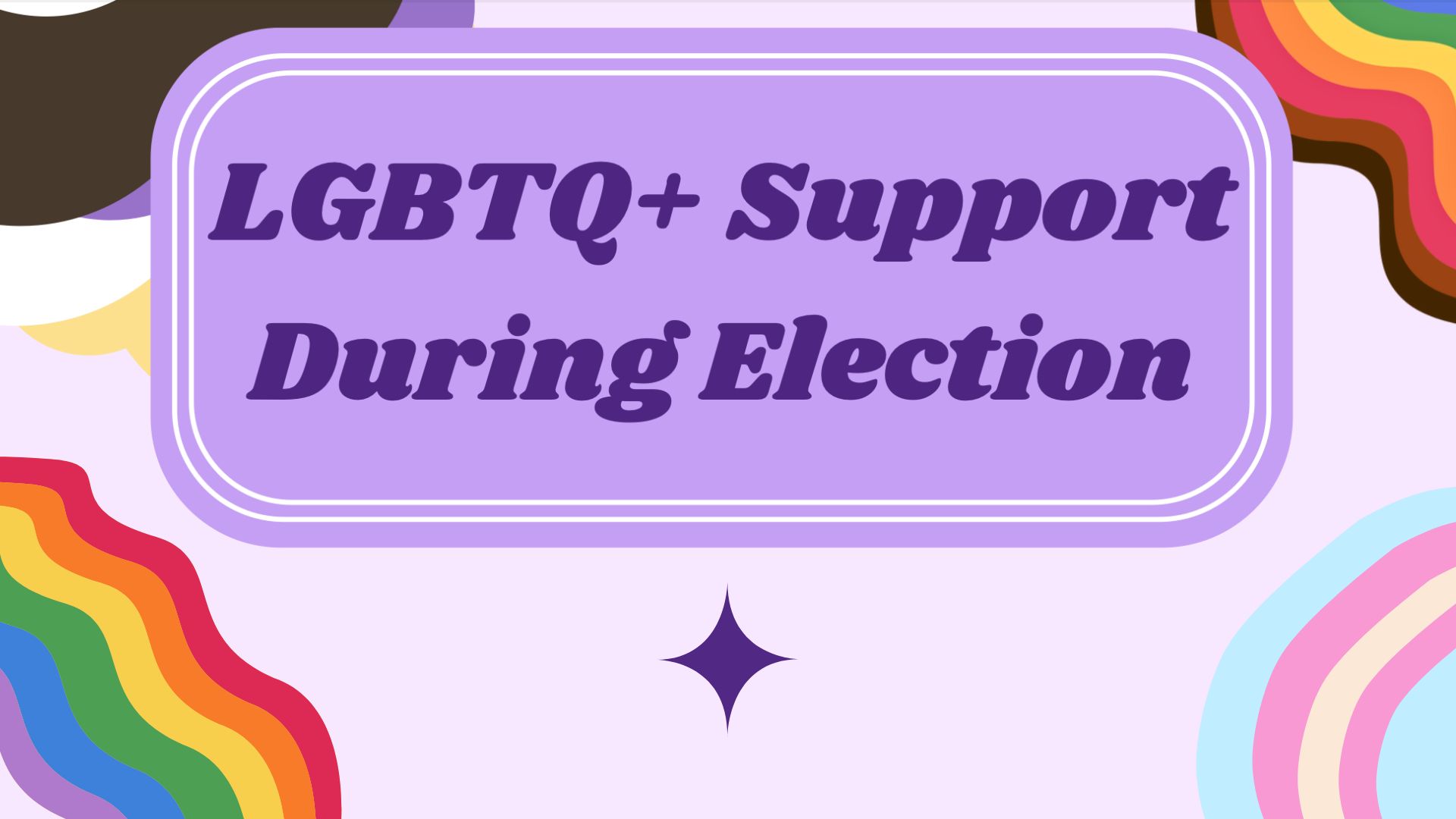 Advertisement for LGBTQ+ Election Support Events